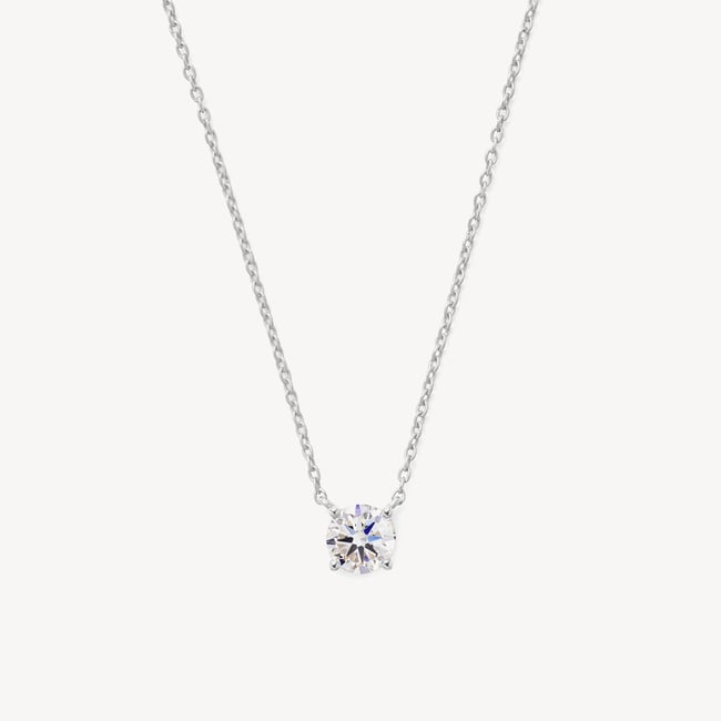 Floating Diamond 0.50ct Solitaire Necklace 0.53ct Diamond