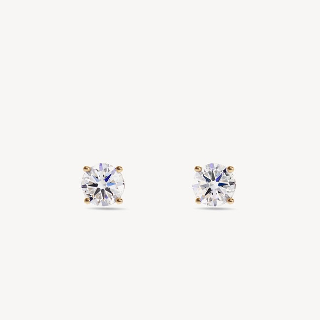 Floating Diamond 1ct Solitaire Stud Earrings  1.03ct Diamond