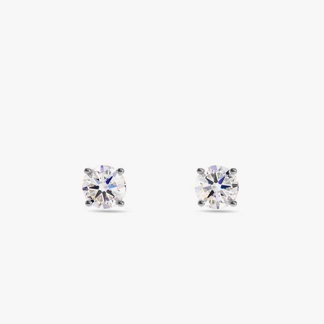 Floating Diamond 1ct Solitaire Stud Earrings  1.03ct Diamond