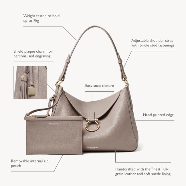 Bella Hobo Moleskin Milled Pebble
