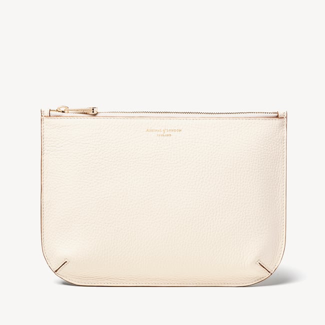 Large Ella Pouch Ivory Pebble
