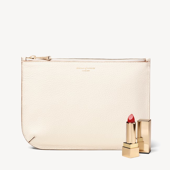 Large Ella Pouch Ivory Pebble