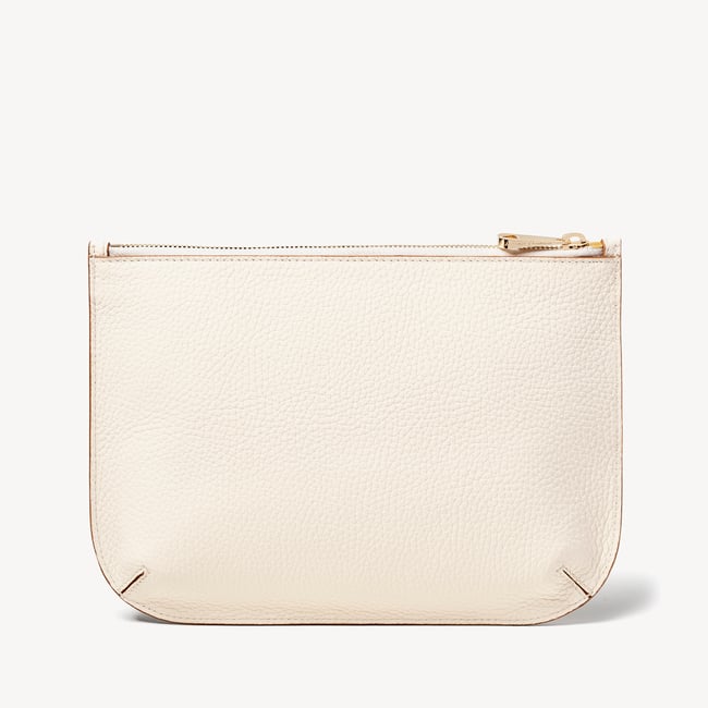 Large Ella Pouch Ivory Pebble