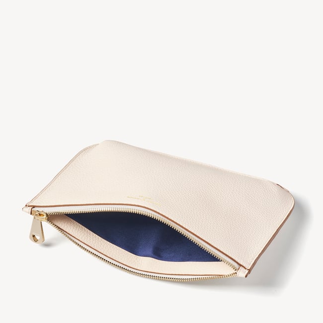 Large Ella Pouch Ivory Pebble