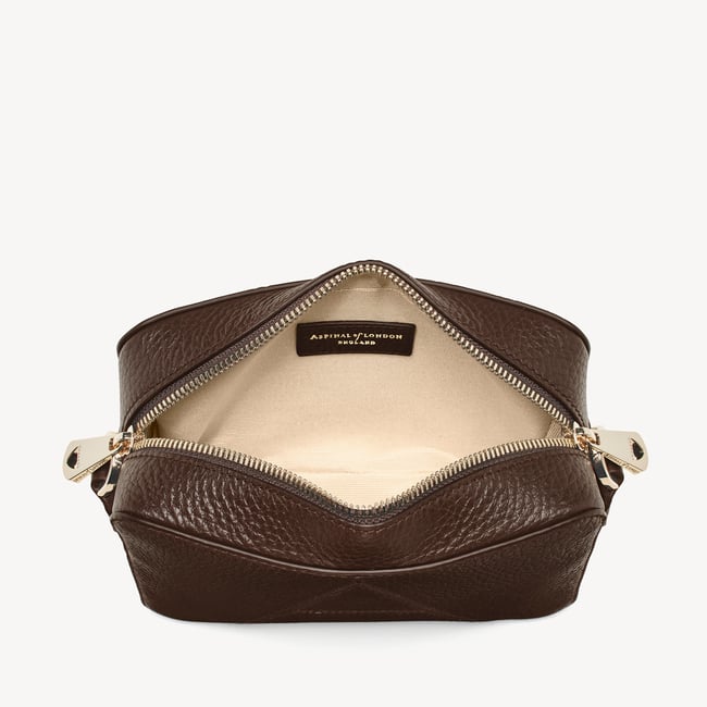 Camera Crossbody Chocolate Pebble