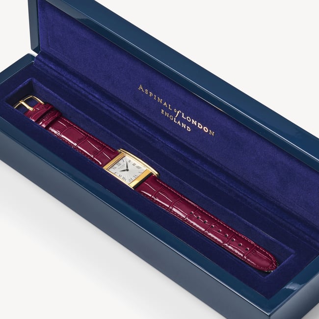 Mayfair® Classic Watch 23ct Gold Plated - Deep Shine Cherry Ombre Croc