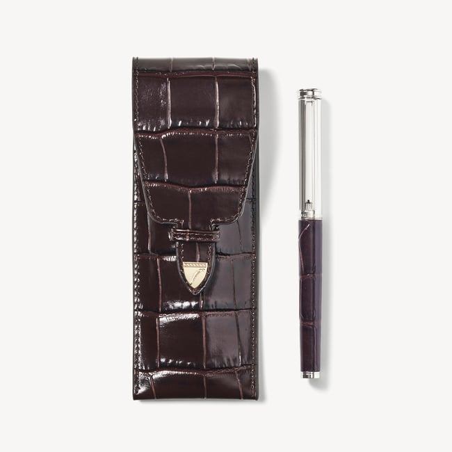Pen Set Collection Deep Shine Amazon Brown Croc