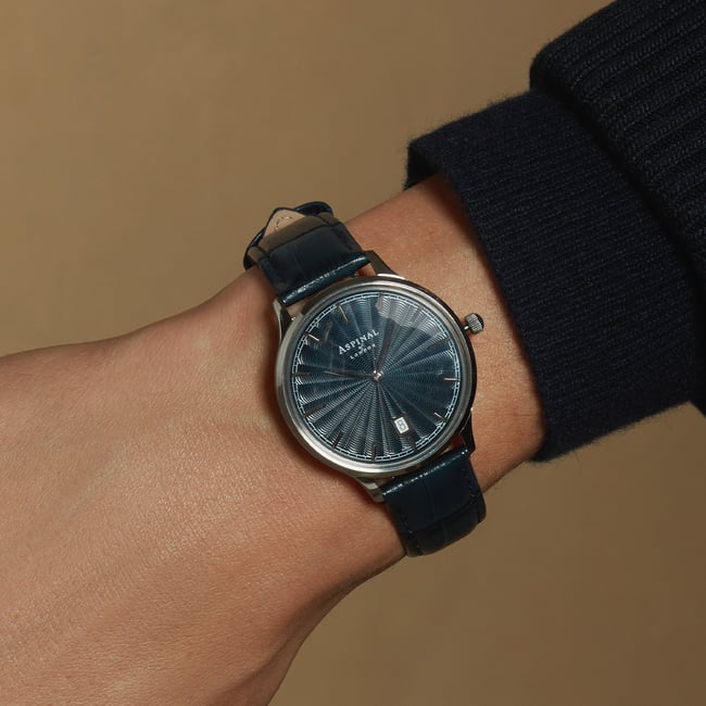 Mount Street Watch Stainless Steel - Deep Shine Navy Croc