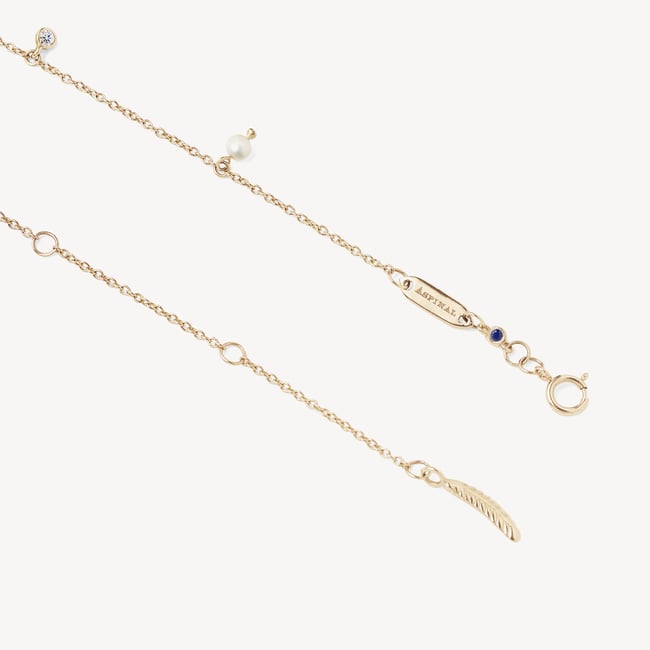 Celeste Drop Necklace, Bracelet & Earrings Set Diamond, Pearl & 14ct Solid Gold