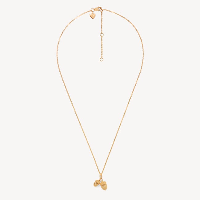 Acorn Necklace, Bracelet & Studs Set 18ct Gold Vermeil