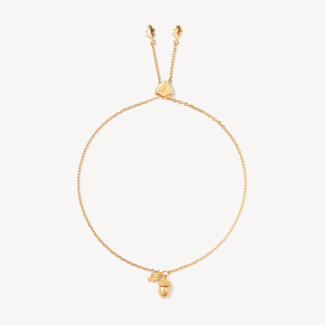 Acorn Necklace, Bracelet & Studs Set 18ct Gold Vermeil