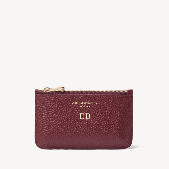 Ella Card & Coin Holder Garnet Pebble