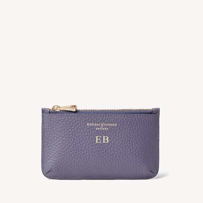 Ella Card & Coin Holder Dusky Blue Pebble