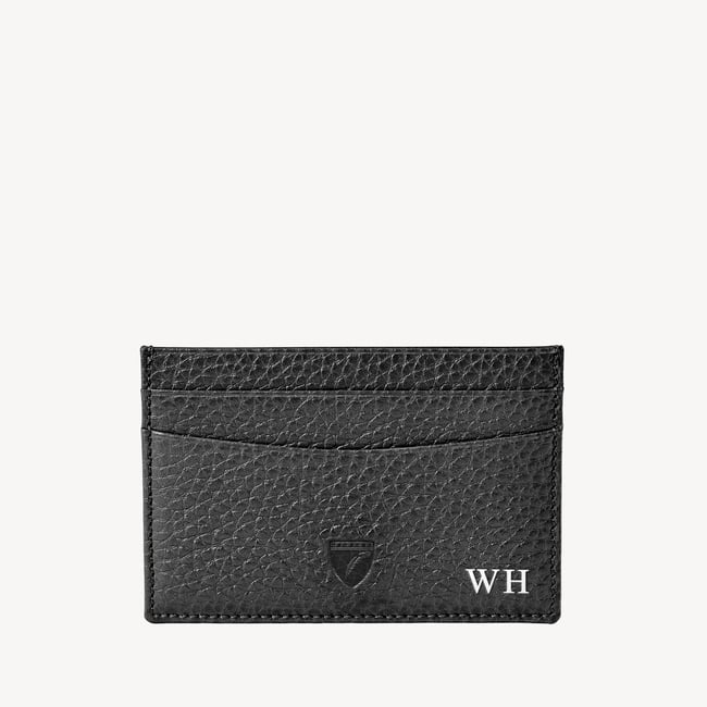 Slim Credit Card Holder Black Pebble