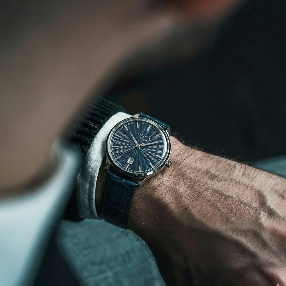 Mount Street Watch Stainless Steel - Deep Shine Navy Croc