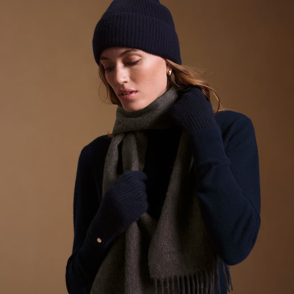 Ribbed Pure Cashmere Hat