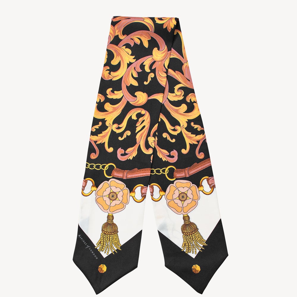 Aspinal Signature Silk Neck Bow Black Pure Silk