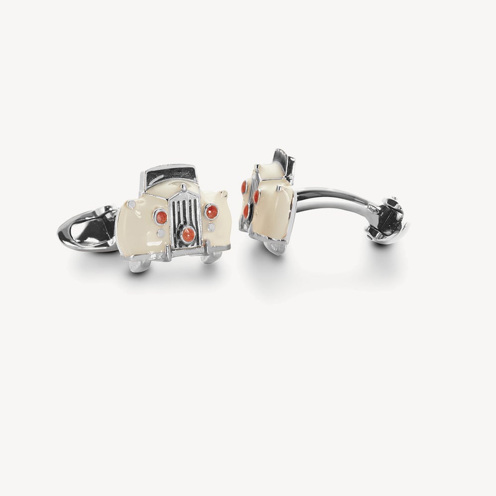 Sterling Silver & Enamel Rolls Royce Cufflinks Sterling Silver 925