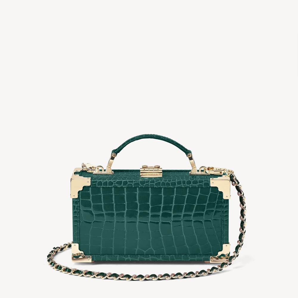 Trinket Box Evergreen Patent Croc