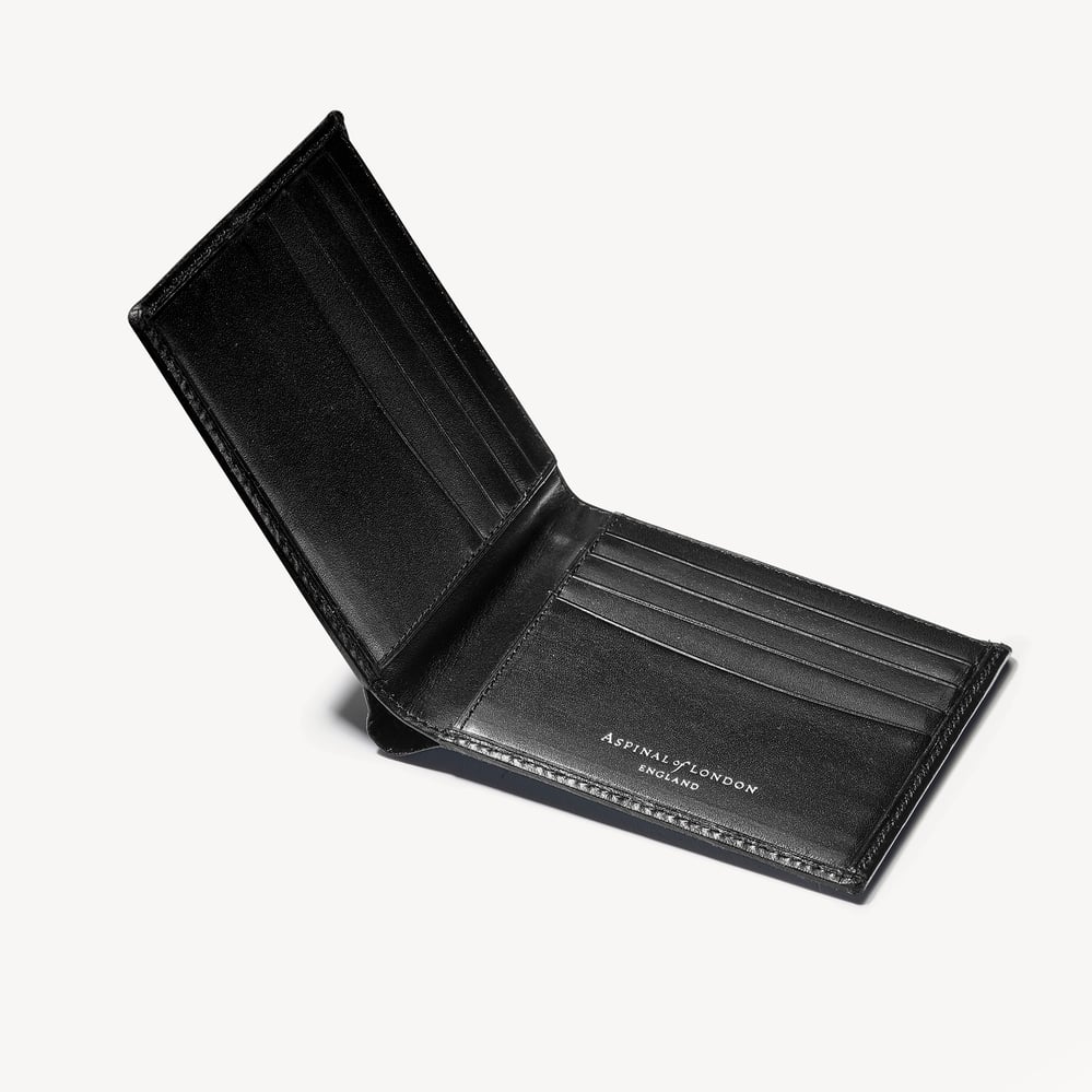 8 Card Billfold Wallet Smooth Black