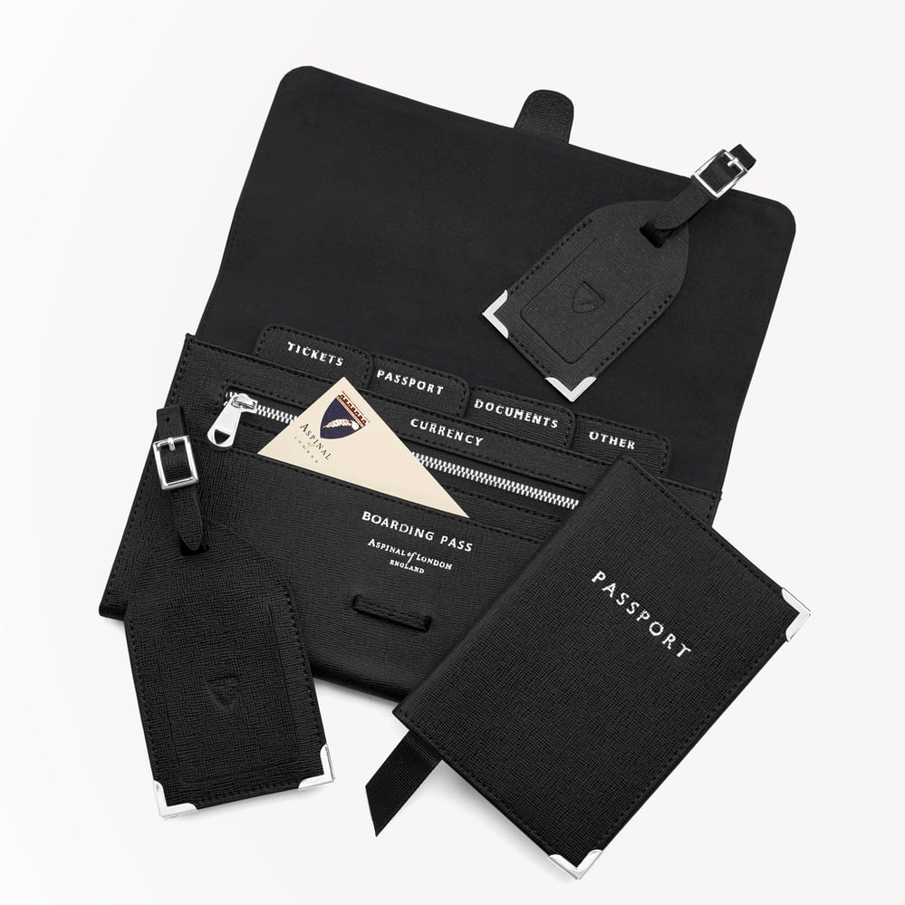 Travel Collection Black Saffiano