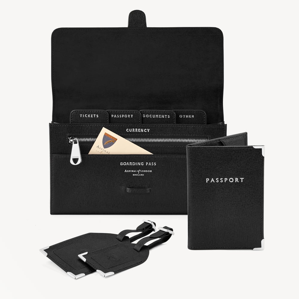 Travel Collection Black Saffiano