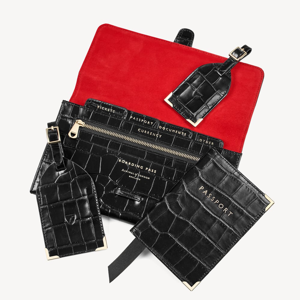 Travel Collection Deep Shine Black Croc