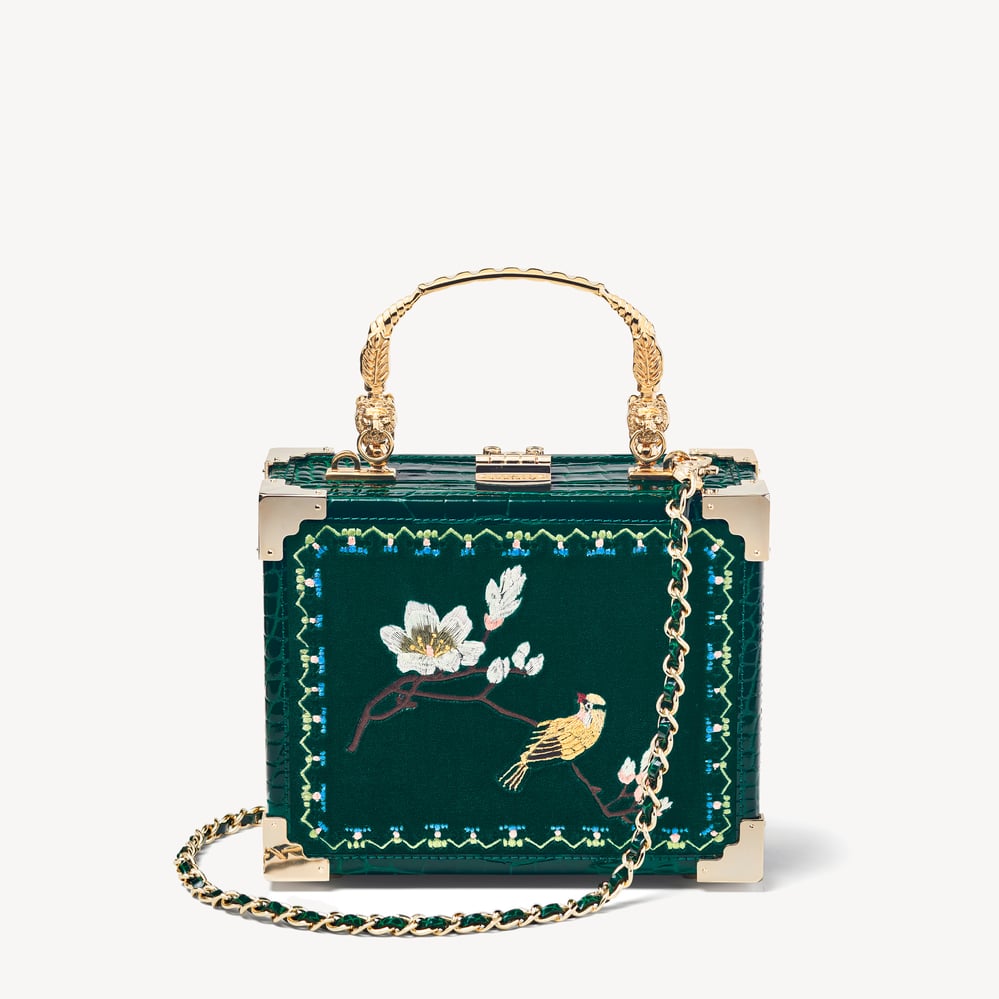 Trunk Evergreen Velvet & Patent Croc