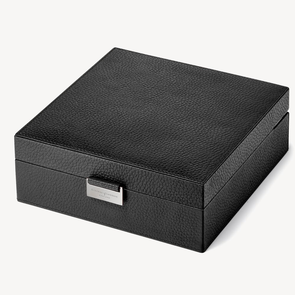 Reporter Four Piece Watch Box Black Pebble