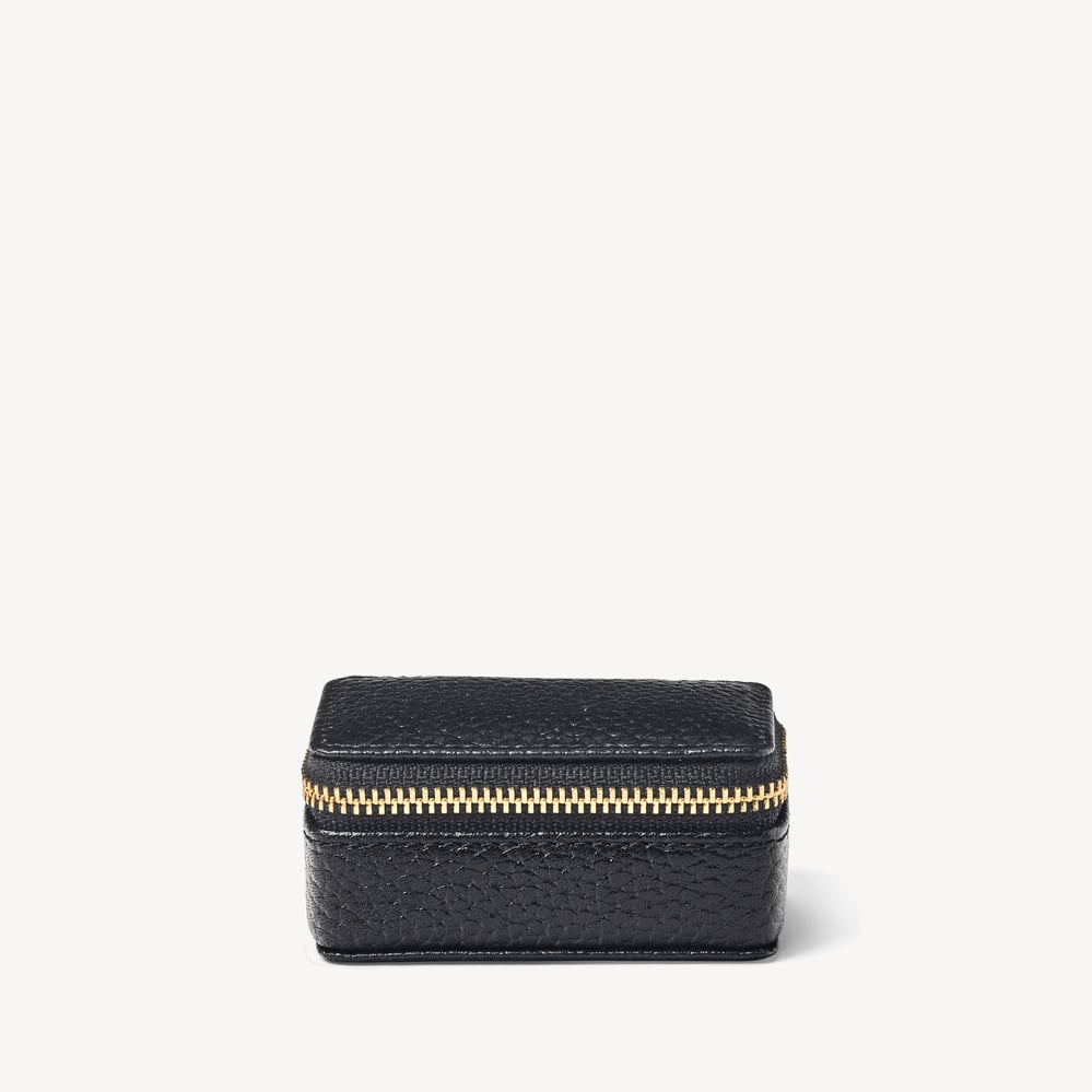 Small Travel Jewellery Case Black Pebble