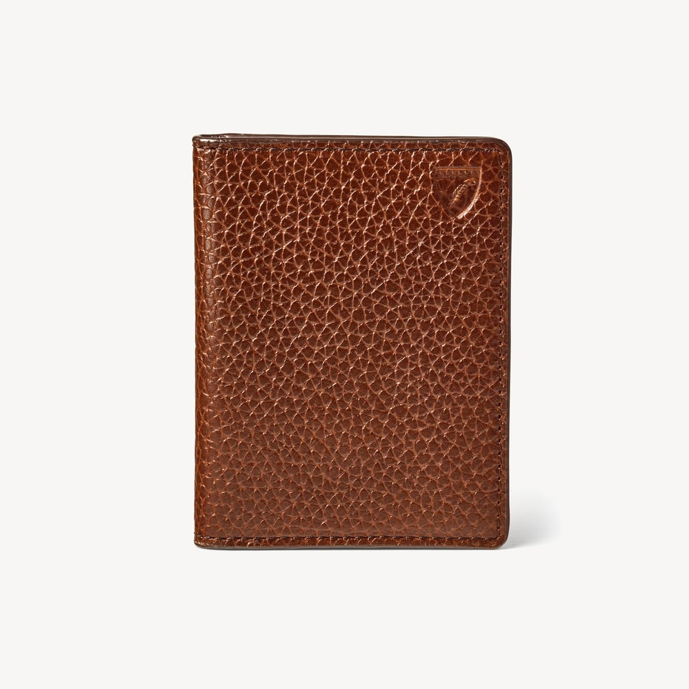 ID & Travel Card Case Tobacco Pebble