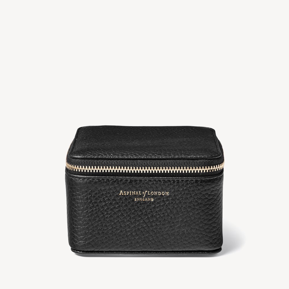 Travel Watch & Ring Box Black Pebble