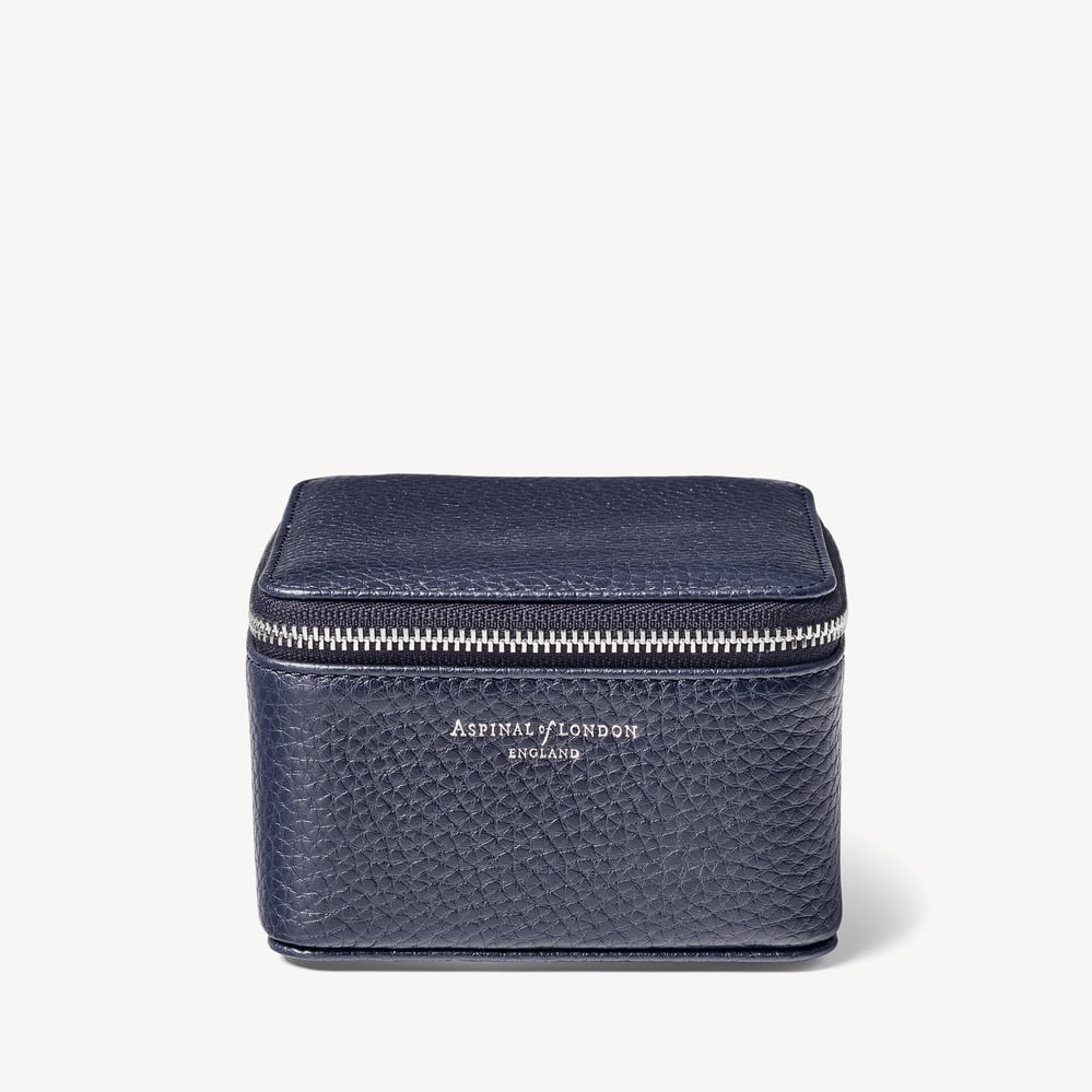 Travel Watch & Ring Box Navy Pebble