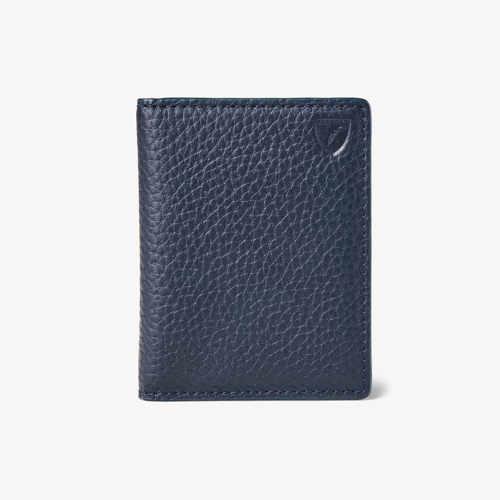 ID & Travel Card Case Navy Pebble
