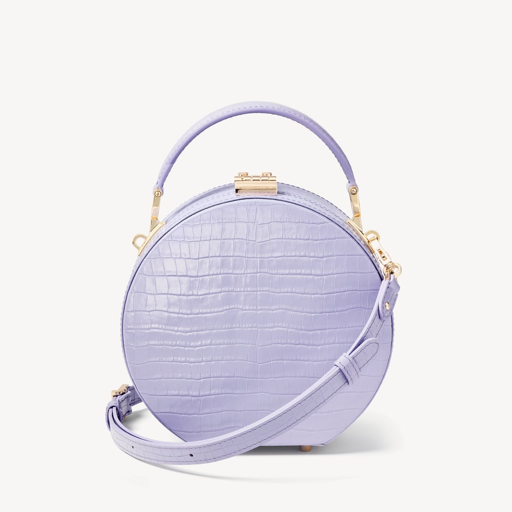 Hat Box Deep Shine English Lavender Small Croc
