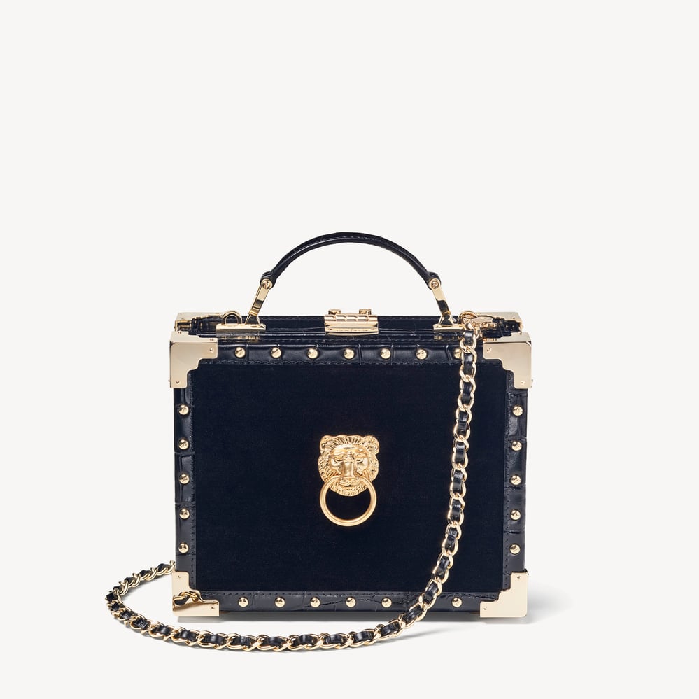 Trunk Signature Lion's Head & Black Velvet with Studs