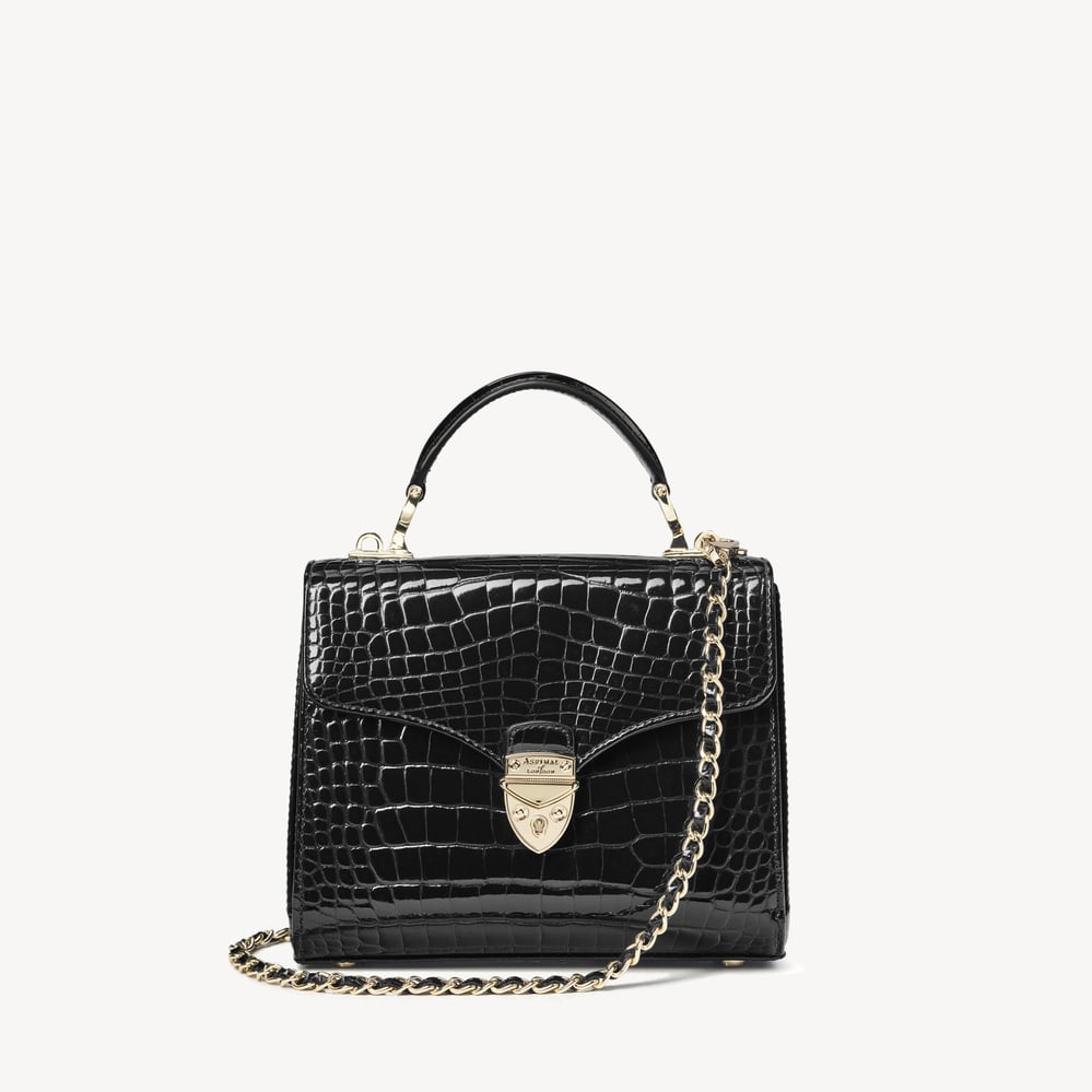Midi Mayfair® Black Patent Croc