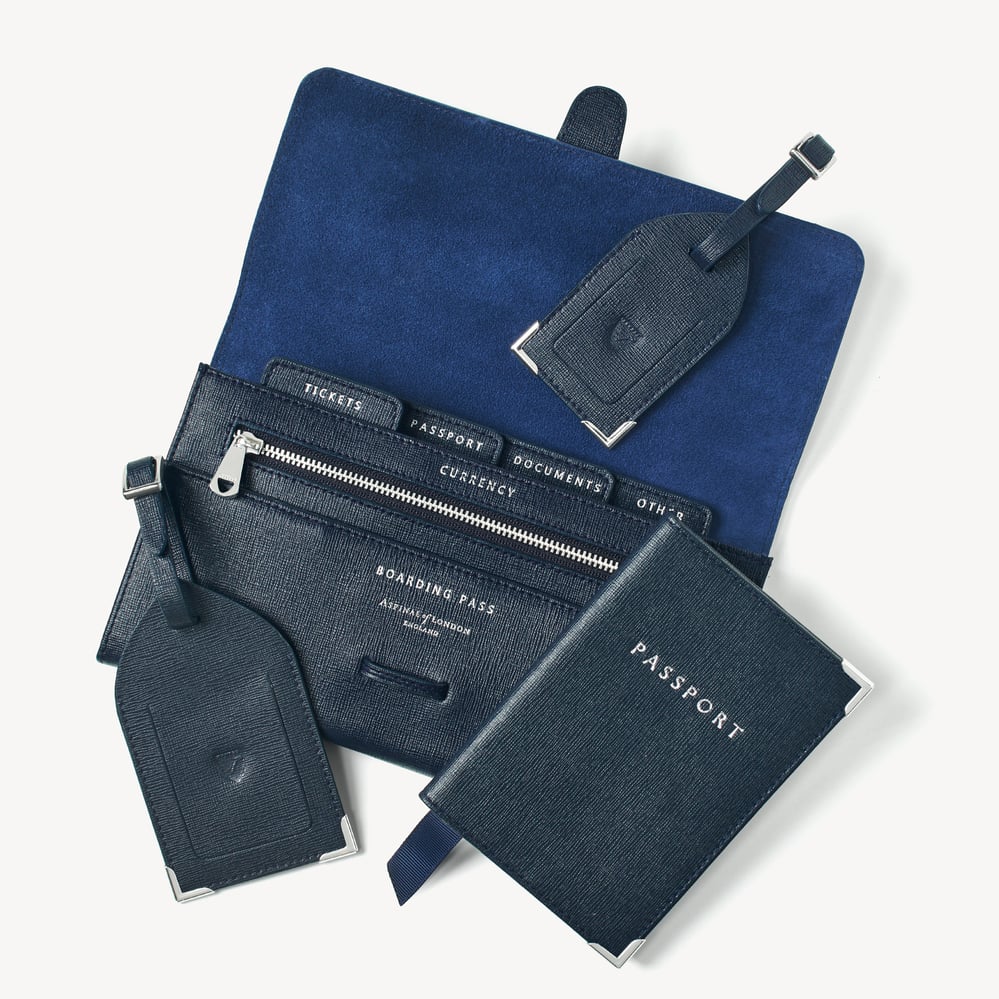 Travel Collection  Navy Saffiano