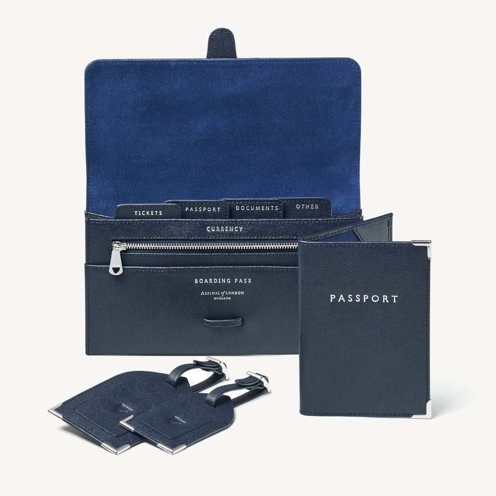 Travel Collection  Navy Saffiano