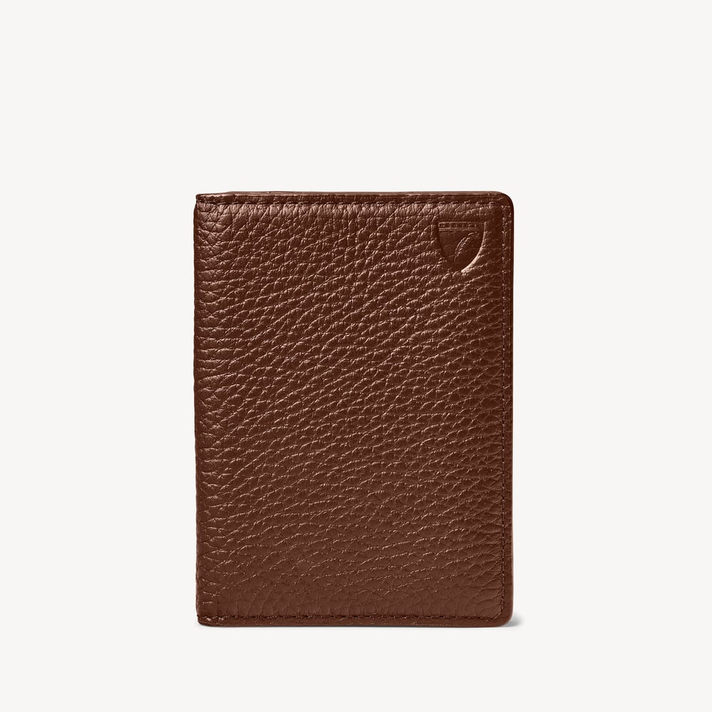 Double Fold Credit Card Holder Tobacco Pebble