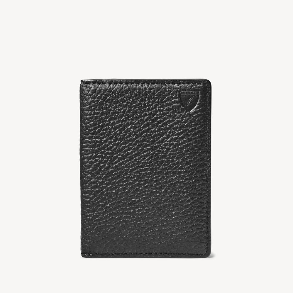 Double Fold Credit Card Holder Black Pebble