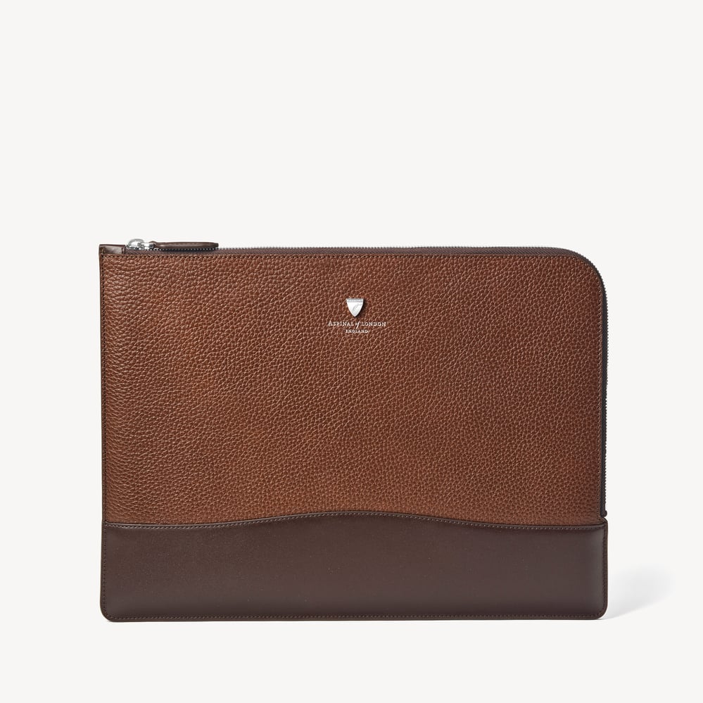 City Leather Folio Case Tobacco Pebble