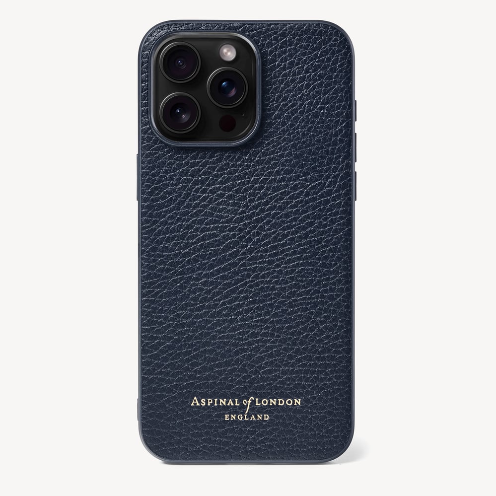iPhone 15 Pro Max Case Navy Pebble