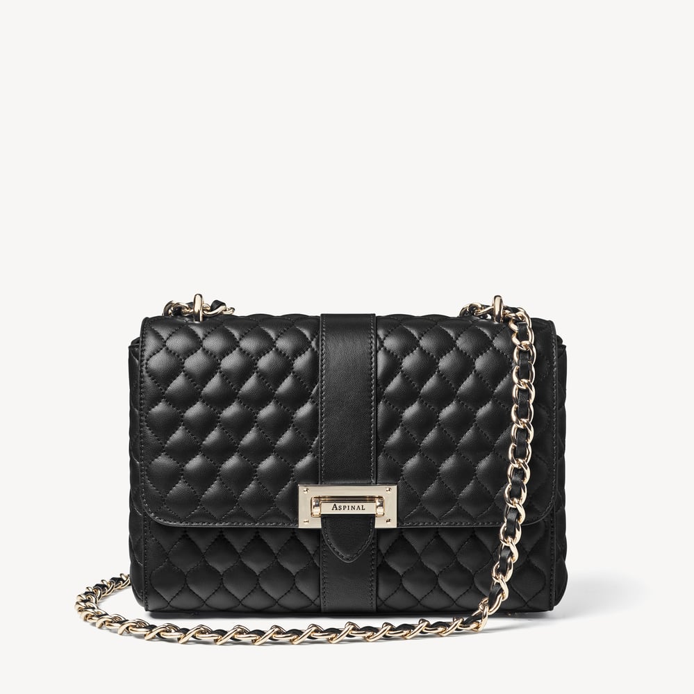 Large Lottie Black Quilted Nappa