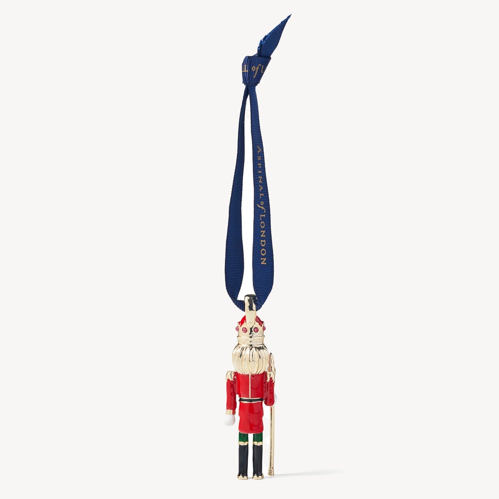 Nutcracker Soldier Decoration Gold Plated with Red Jacket