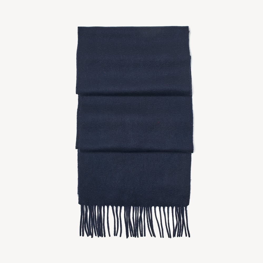 Pure Cashmere Scarf Navy Cashmere