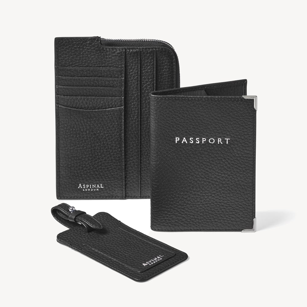 Zipped Travel Collection Black Pebble