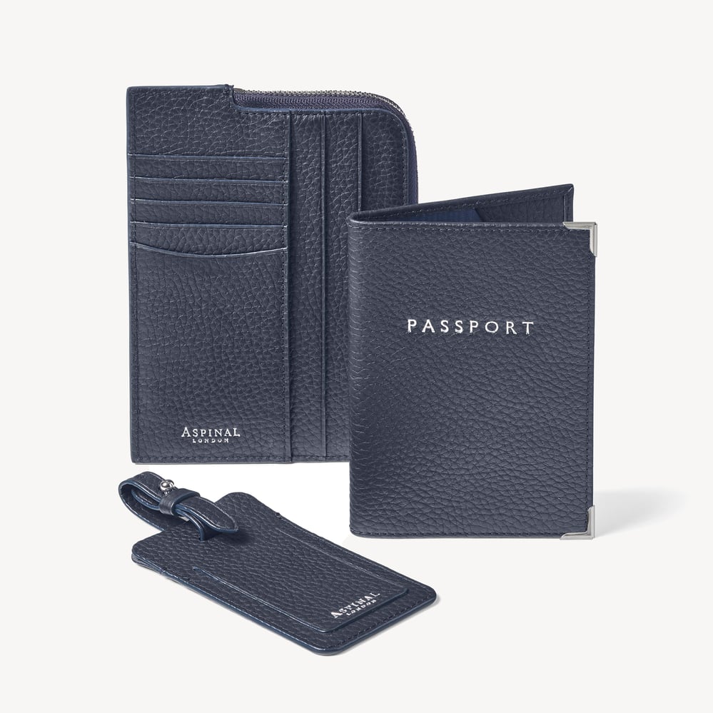 Zipped Travel Collection Navy Pebble