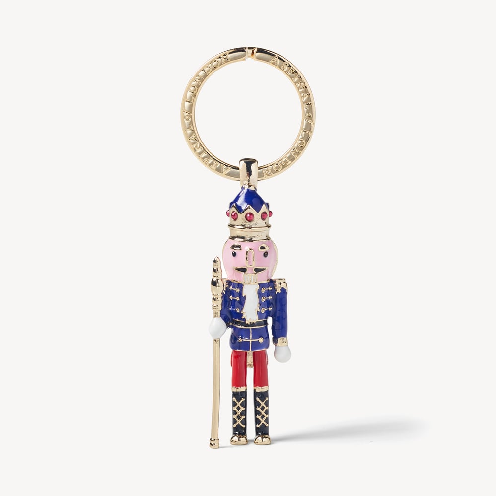 Nutcracker Keyring Gold Plated with Navy Jacket