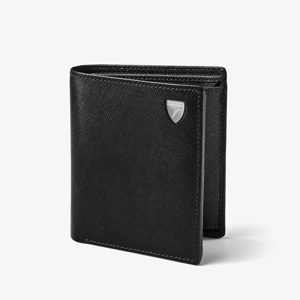 ID & Coin RFID Wallet Black Saffiano